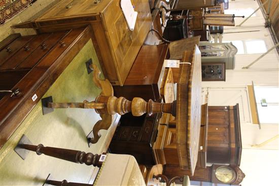 Late 19th century Maltese parquetry inlaid walnut occasional table(-)